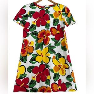 Vintage Bill Blass Womens Floral Print Dress All Over Print Colorful Size 10